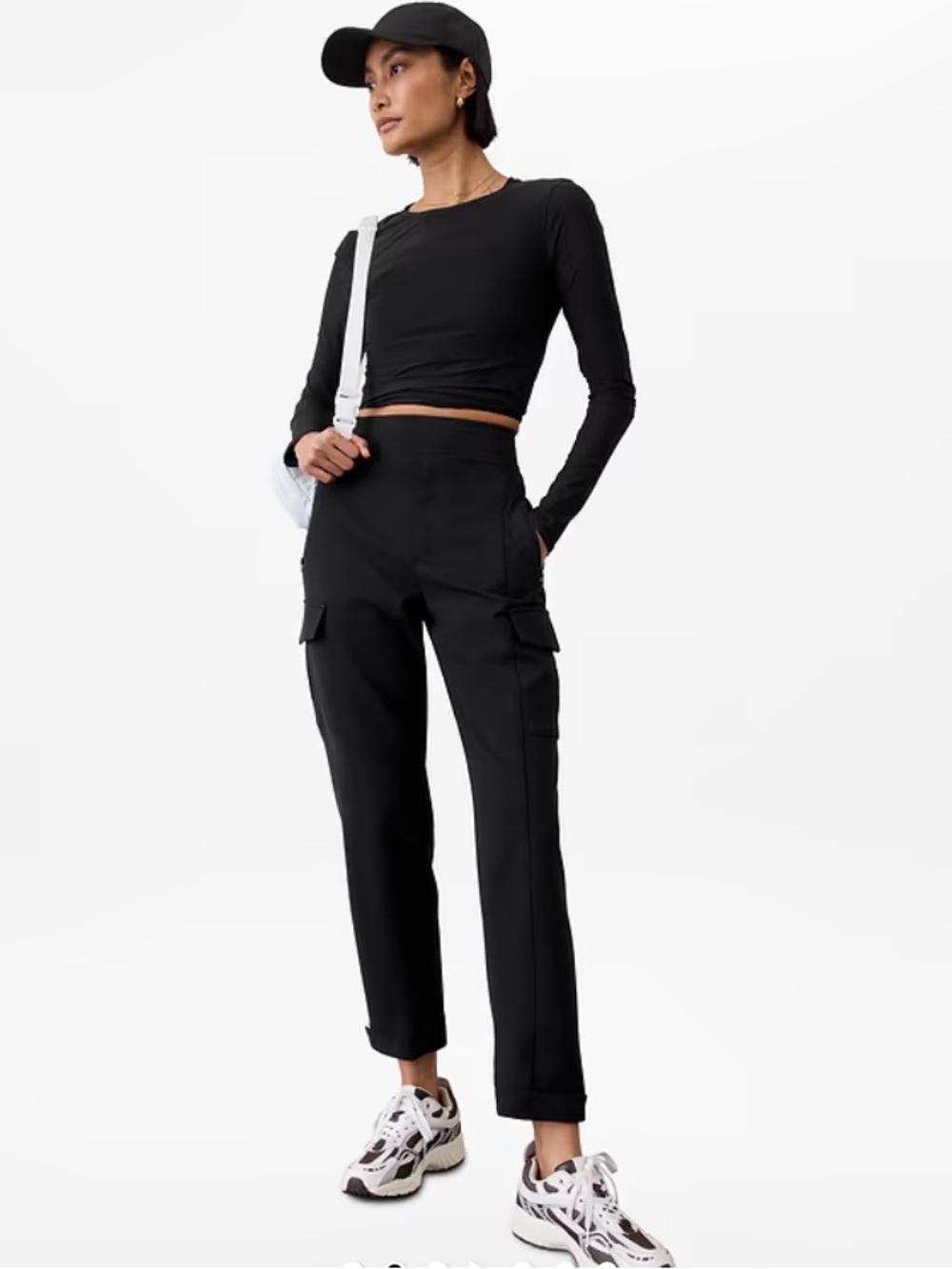Like New Black Athleta Endless High Rise Cargo Pant, Size 2P